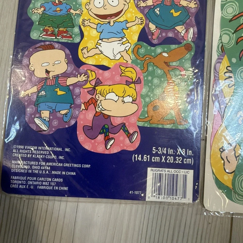 Lot 3 NEW Rugrats 1998 DesignWare Decorations Pack of 6 Vtg NOS Nickelodeon 90's